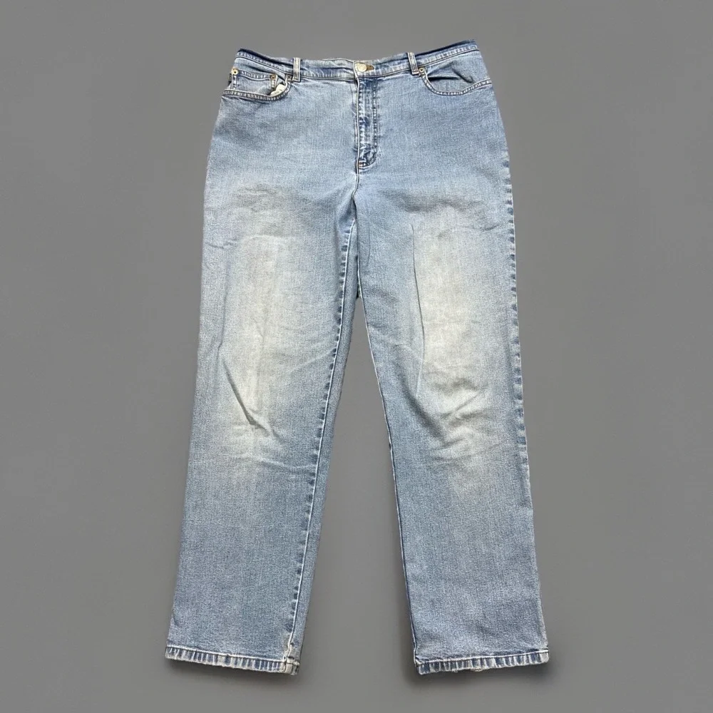 Lauren Ralph Lauren Straight Jeans Women's Size 12 Light Blue‎ Denim LRL